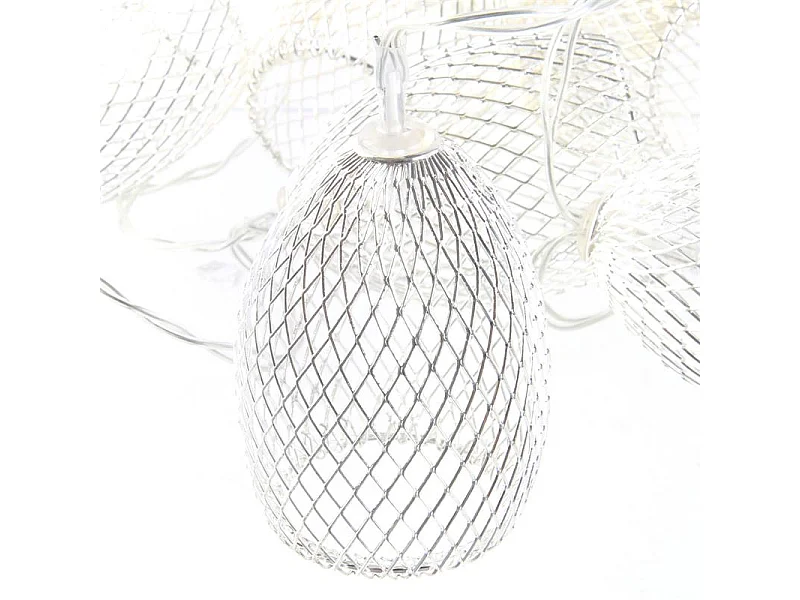 Guirlande Lumineuse Led "10 Cloches" 175cm Argent