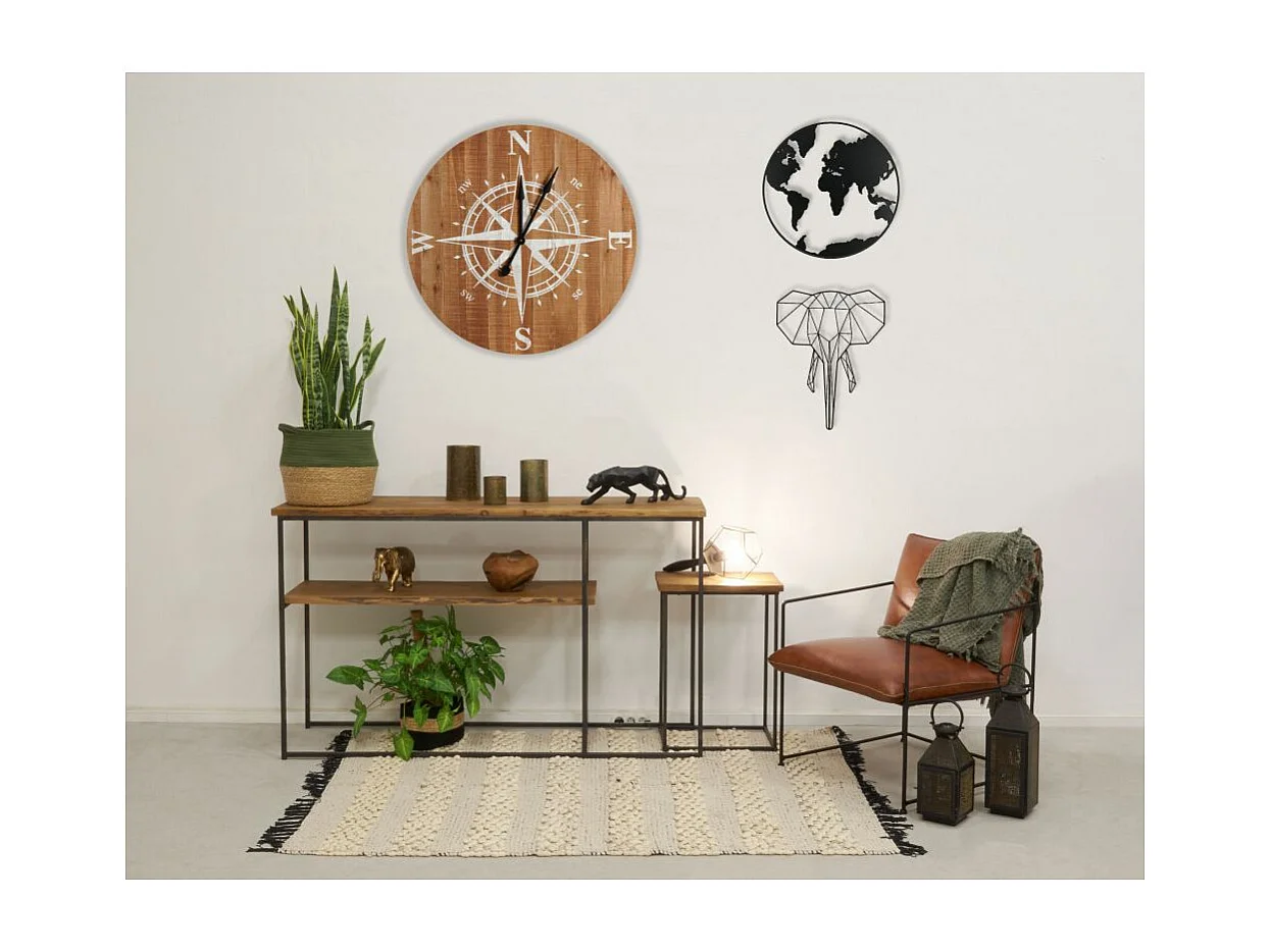 Lampe baladeuse en laiton et bois foncé