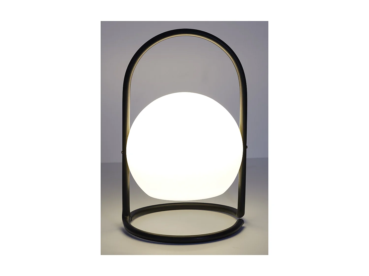 Lampe Ronde Decorative Interieur Et Exterieur Noir, Blanc