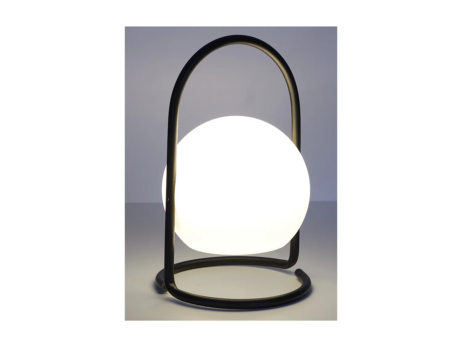 Lampe Ronde Decorative Interieur Et Exterieur Noir, Blanc