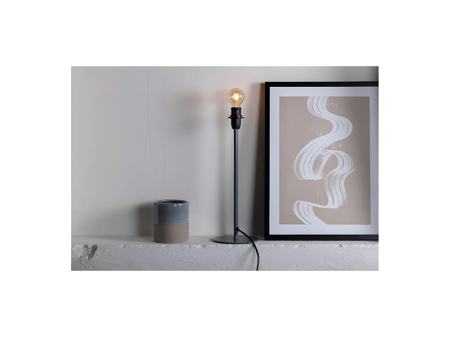 Lampada da tavolo in acciaio Dasir