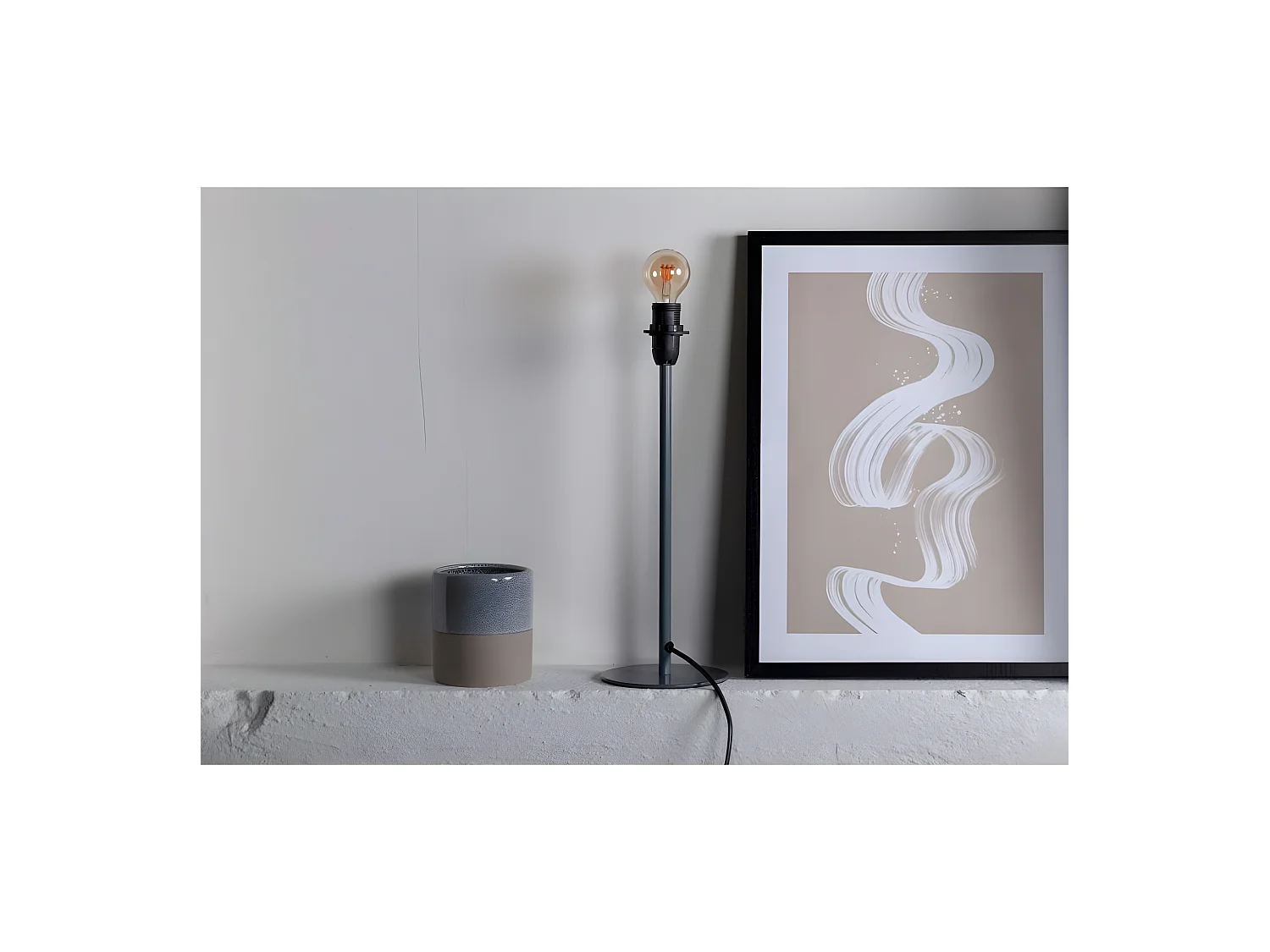 Lampada da tavolo in acciaio Dasir