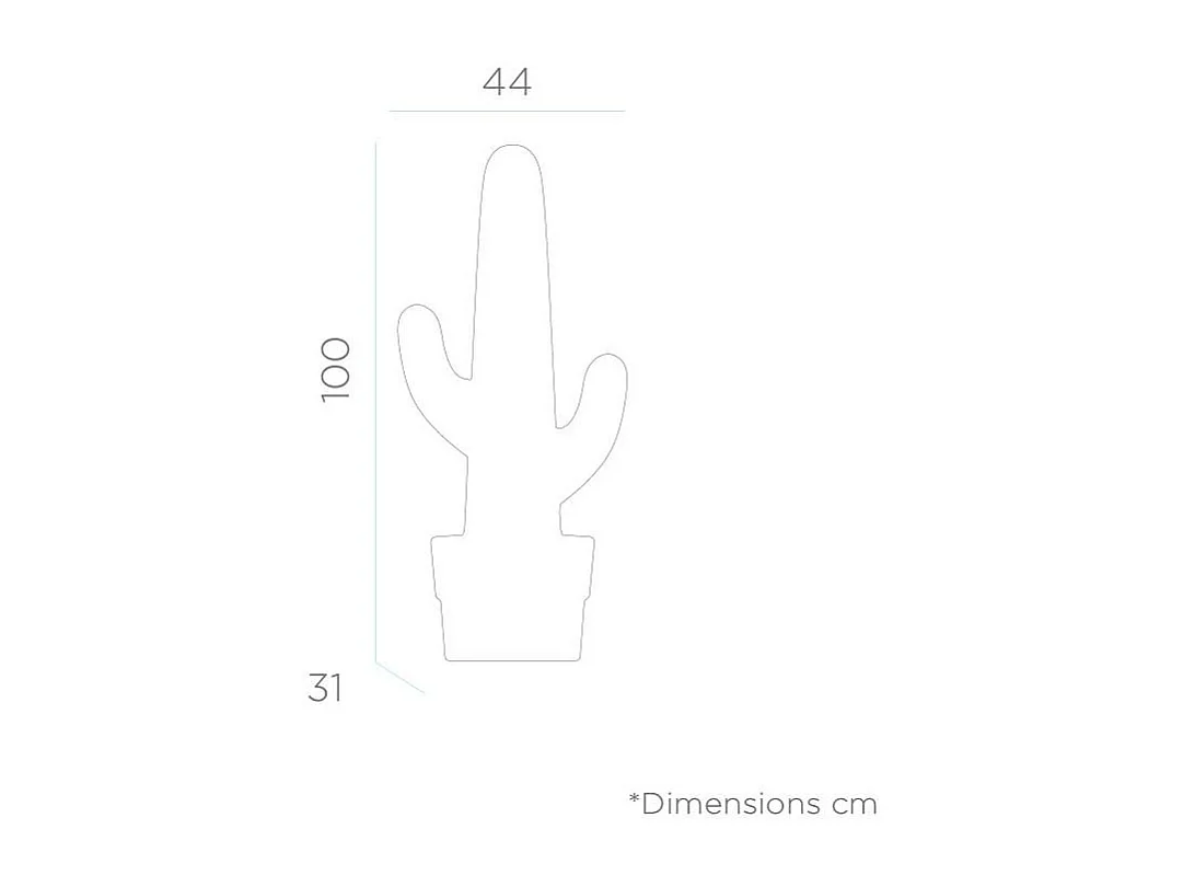 Lampada da terra a led per esterni Kaktus 100 cm