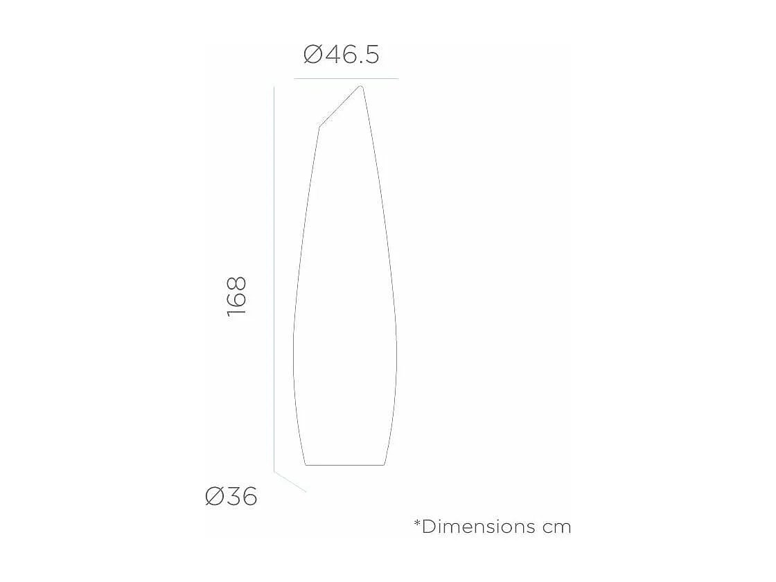 Lampadaire intérieur extérieur Fredo 170 cm Alimentation électrique