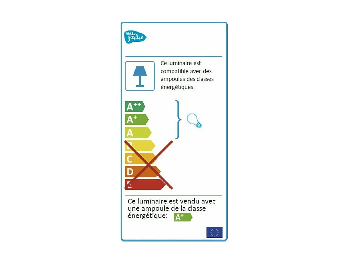 Lampadaire extérieur à led Lola 165 cm Alimentation électrique