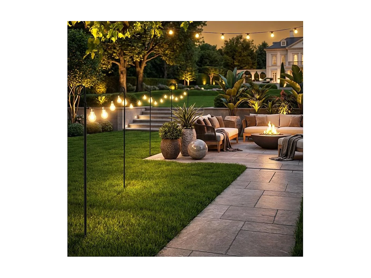 Support pour guirlande et éclairages extérieurs Unitaire