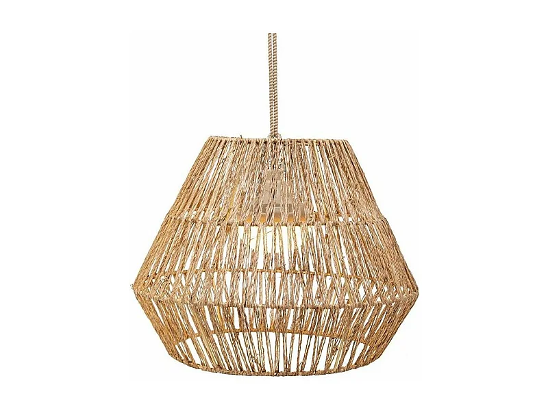 Lámpara colgante de exterior de ratán con led Sisine nature