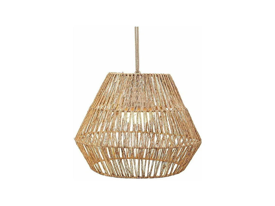 Suspension extérieure en rotin avec led Sisine nature