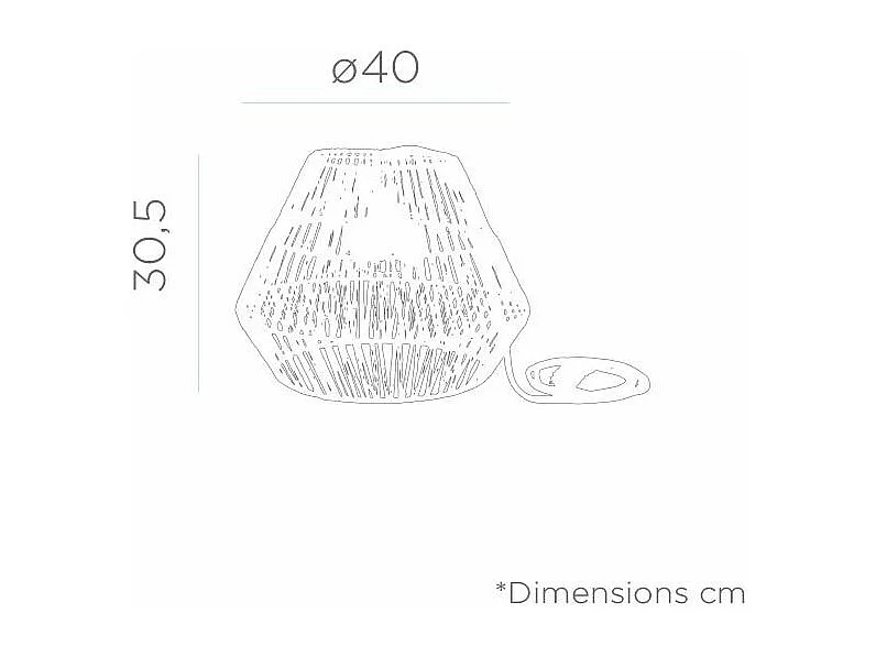 Outdoor-Hängeleuchte aus Rattan mit Led Sisine nature