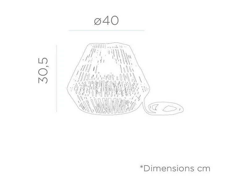 Outdoor-Hängeleuchte aus Rattan mit Led Sisine nature