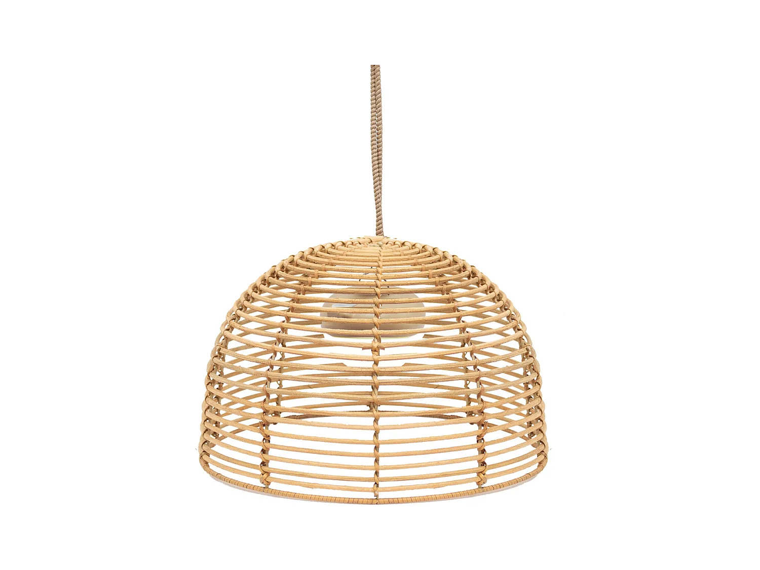 Suspension extérieure en rotin avec led Bossa nature