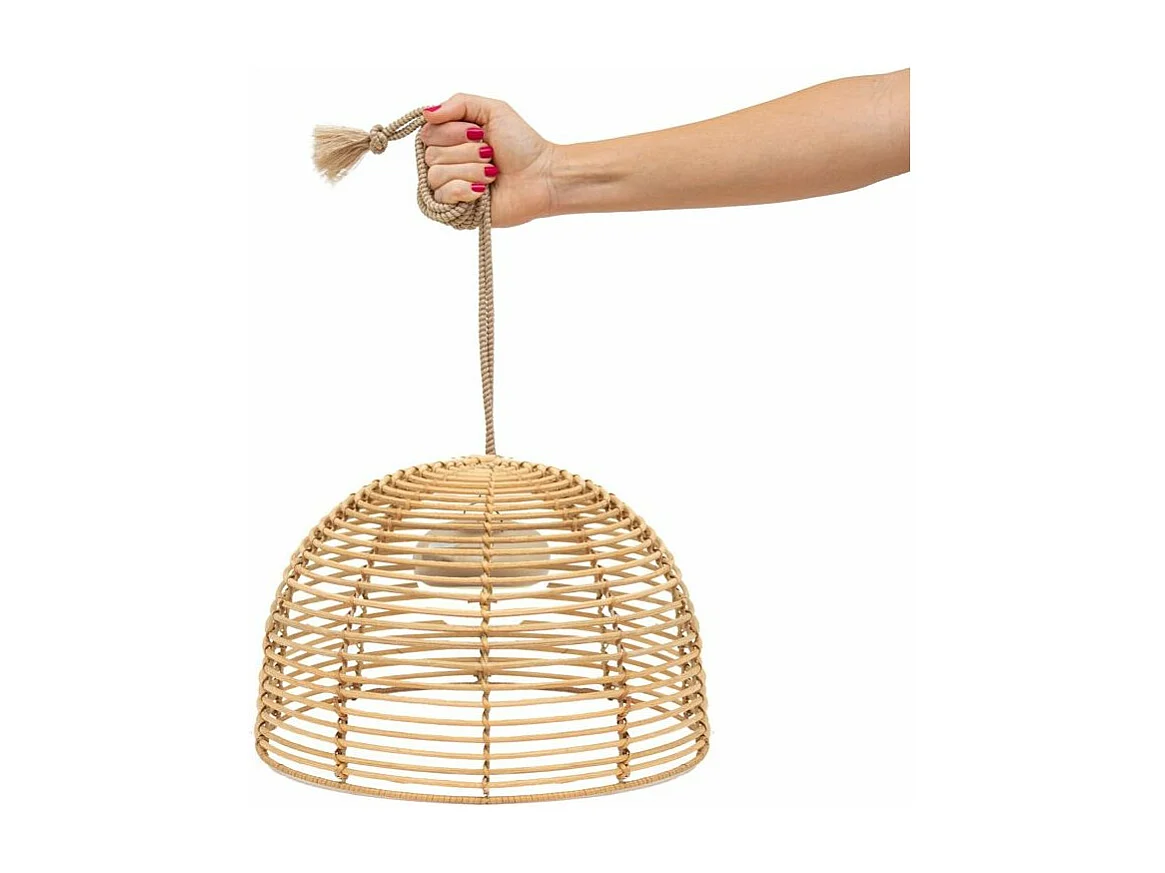 Außen-Pendellampe aus Rattan mit LED "Bossa nature"
