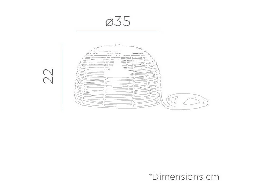 Außen-Pendellampe aus Rattan mit LED "Bossa nature"