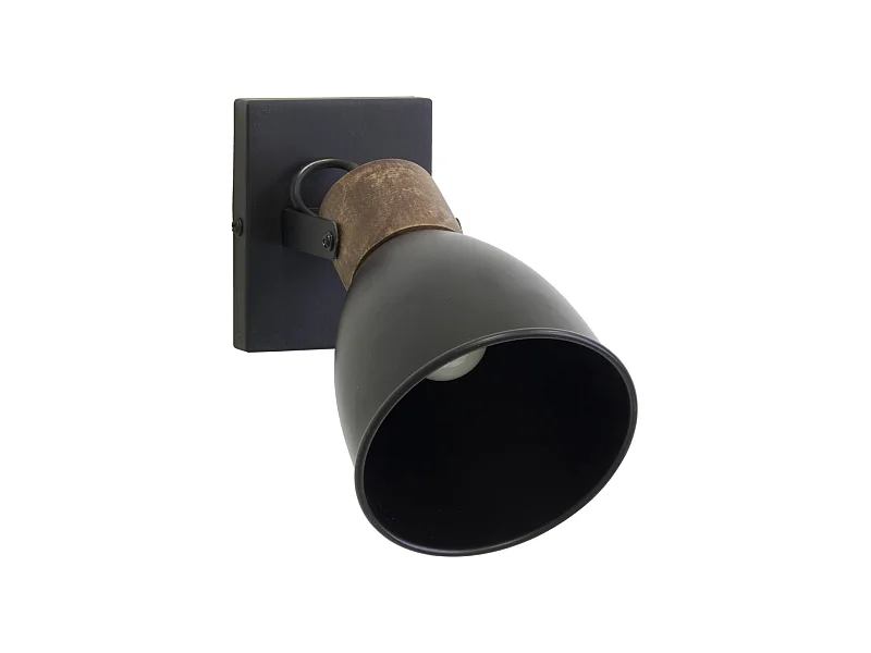 Applique murale en bois de manguier et métal 1 lampe