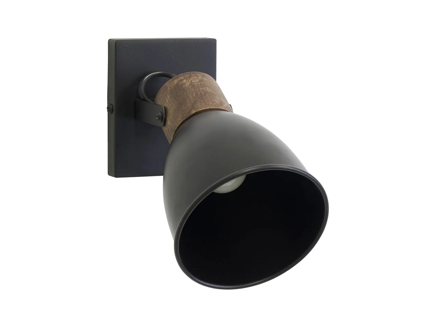 Wandleuchte aus Mangoholz und Metall 1 Lampe