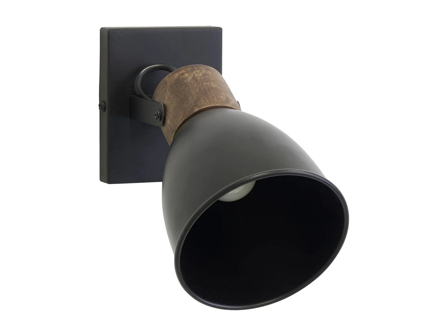 Wandleuchte aus Mangoholz und Metall 1 Lampe