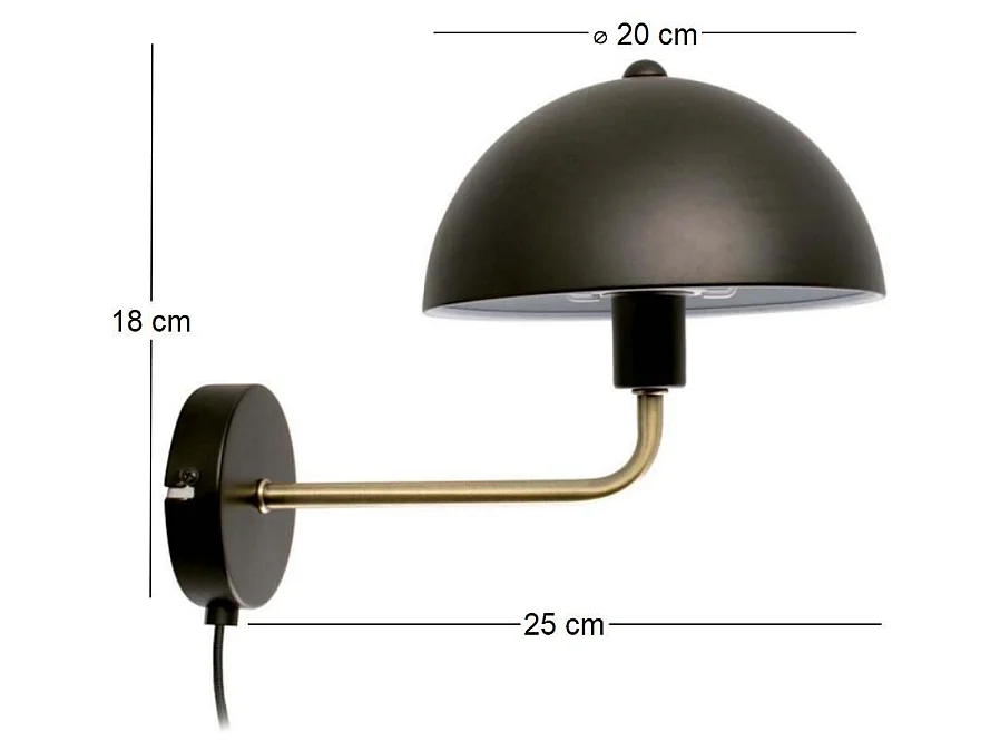 Metall-Wandleuchte Bonnet