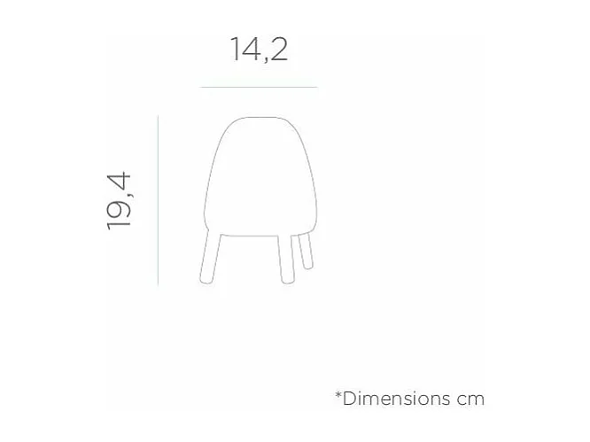 Lampe de table pour extérieur Rocket 20 cm Unitaire