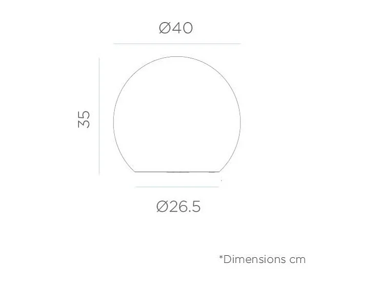 Outdoor-Lichtkugel Buly 40 cm Solar + elektrisch aufladen