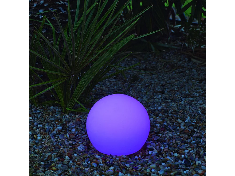 Bola de luz exterior Buly 40 cm Solar + recarga eléctrica