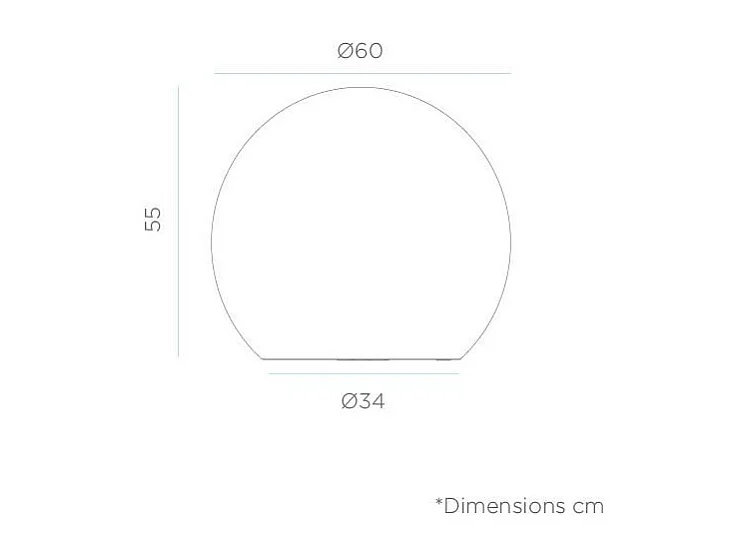 Boule lumineuse extérieure Buly 60 cm Alimentation électrique
