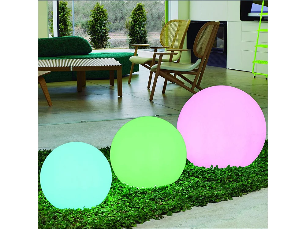 Outdoor-Leuchtkugel Buly 50 cm Solar + elektrisch aufladen