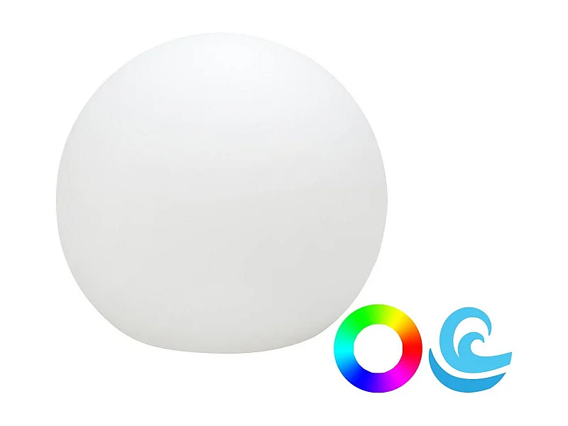 Palla luminosa da esterno Buly 30 cm Solare + ricarica elettrica (+ galleggiante)