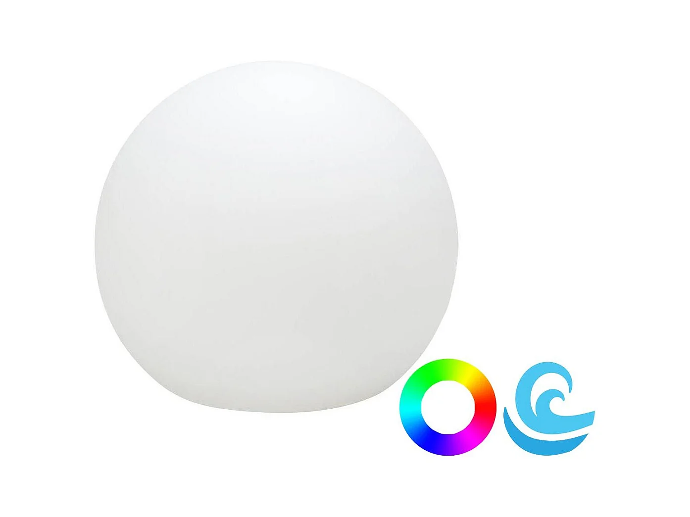 Boule lumineuse extérieure Buly 30 cm Recharge solaire + flottant