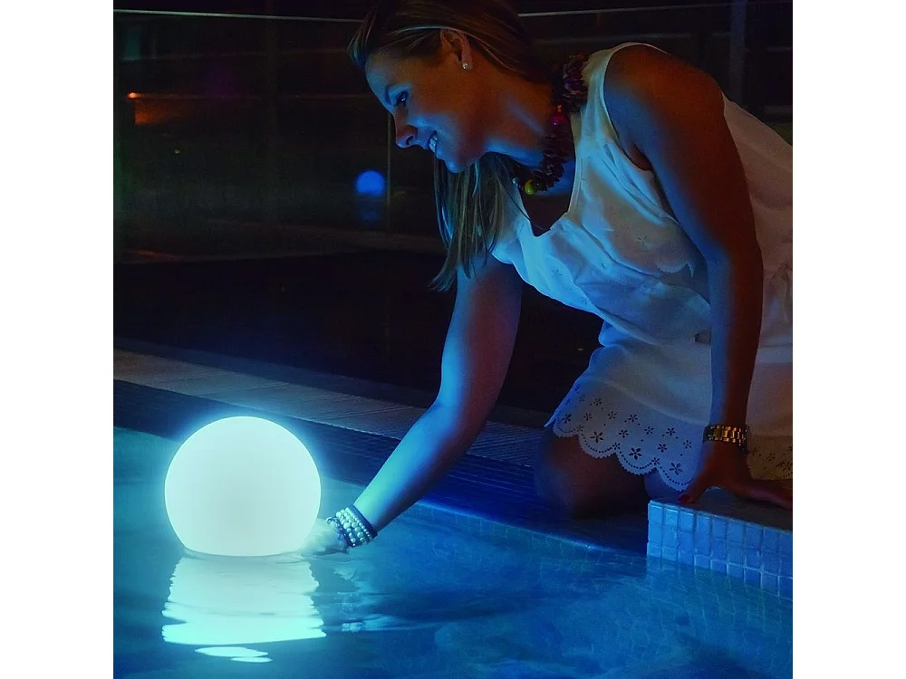 Boule lumineuse extérieure Buly 30 cm Recharge solaire + flottant