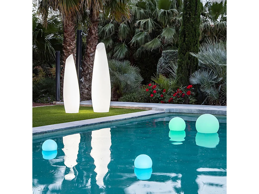 Outdoor-Leuchtkugel Buly 30 cm Solar + elektrisch aufladen (+ Schwimmend)