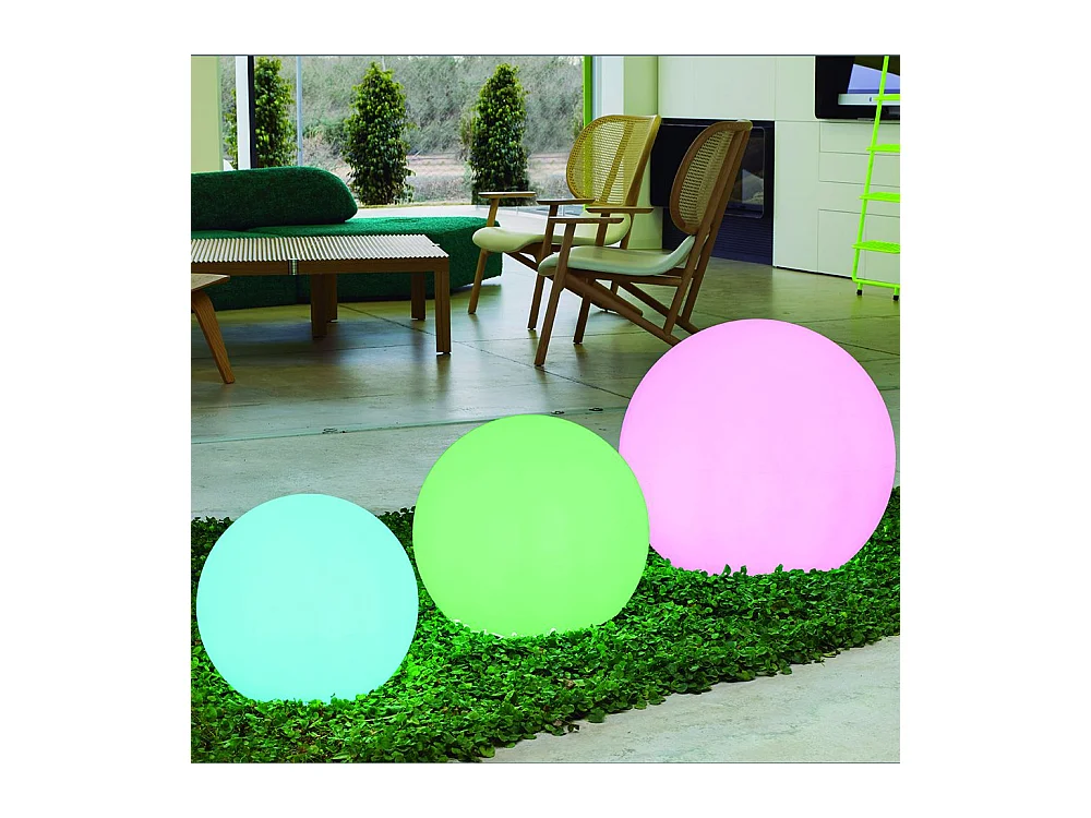 Palla luminosa da esterno Buly 60 cm Solare + ricarica elettrica