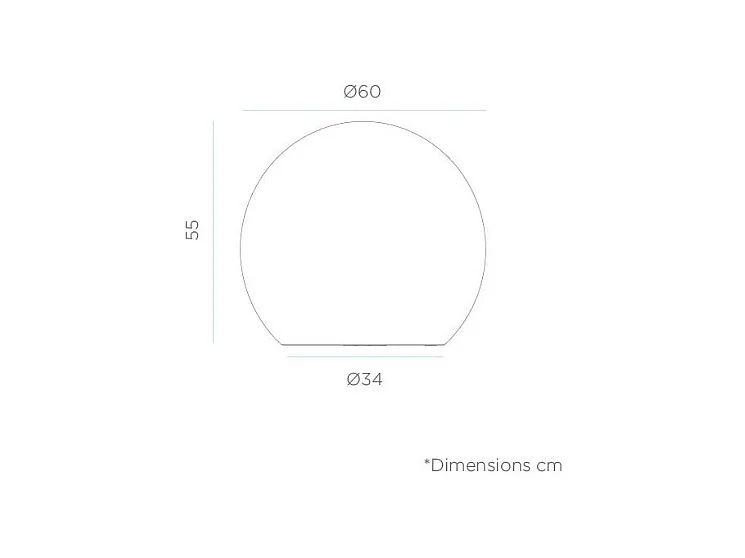 Palla luminosa da esterno Buly 60 cm Solare + ricarica elettrica