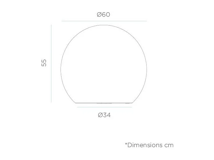 Palla luminosa da esterno Buly 60 cm Solare + ricarica elettrica