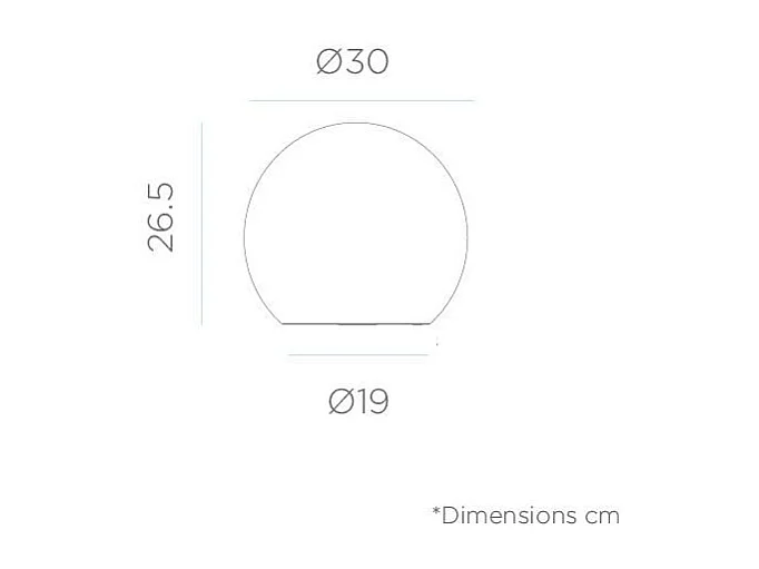 Boule lumineuse extérieure Buly 30 cm Alimentation électrique