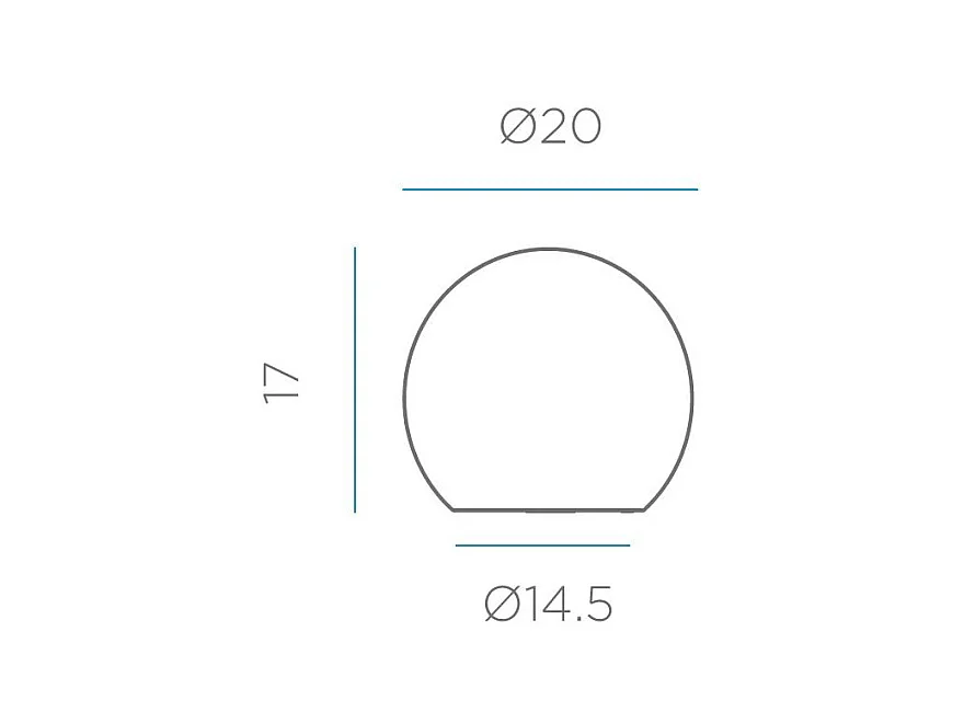 Leuchtkugel für den Außenbereich Buly 20 cm Stromversorgung