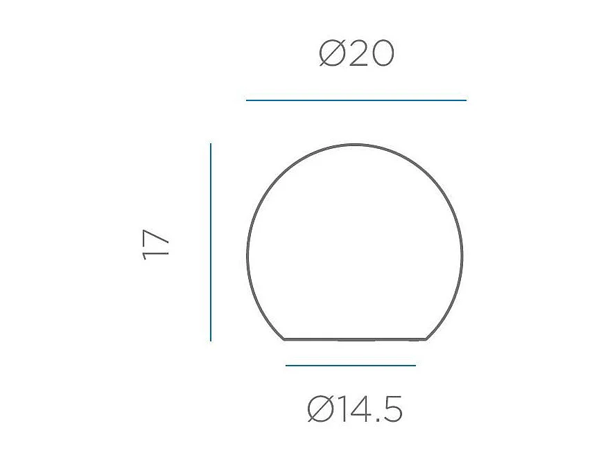 Bola de luz exterior Buly 20 cm Alimentación