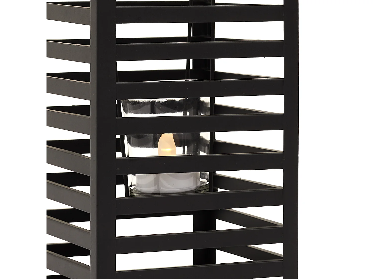 Lanterne En Metal Noir Black Forest H24.5cm