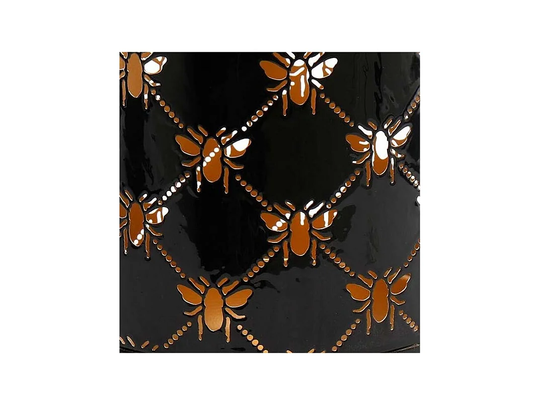 Farol redondo de metal calado Bee 20 x 32 cm