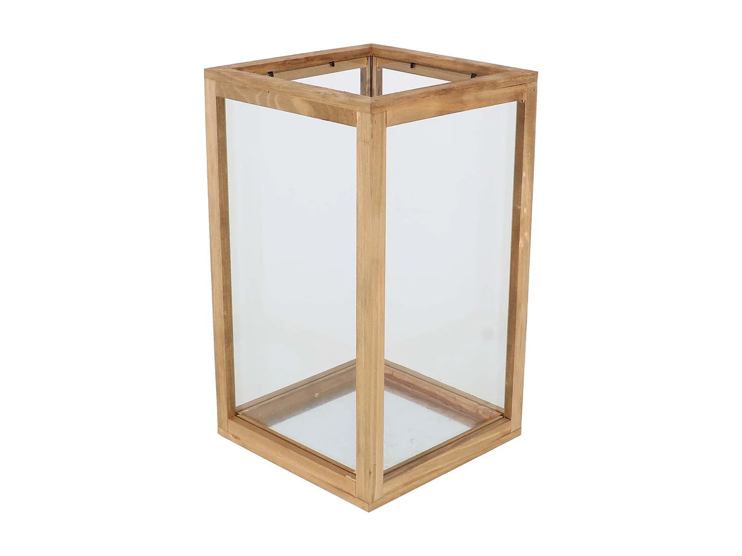 Lanternes en bois et verre (Lot de 4)