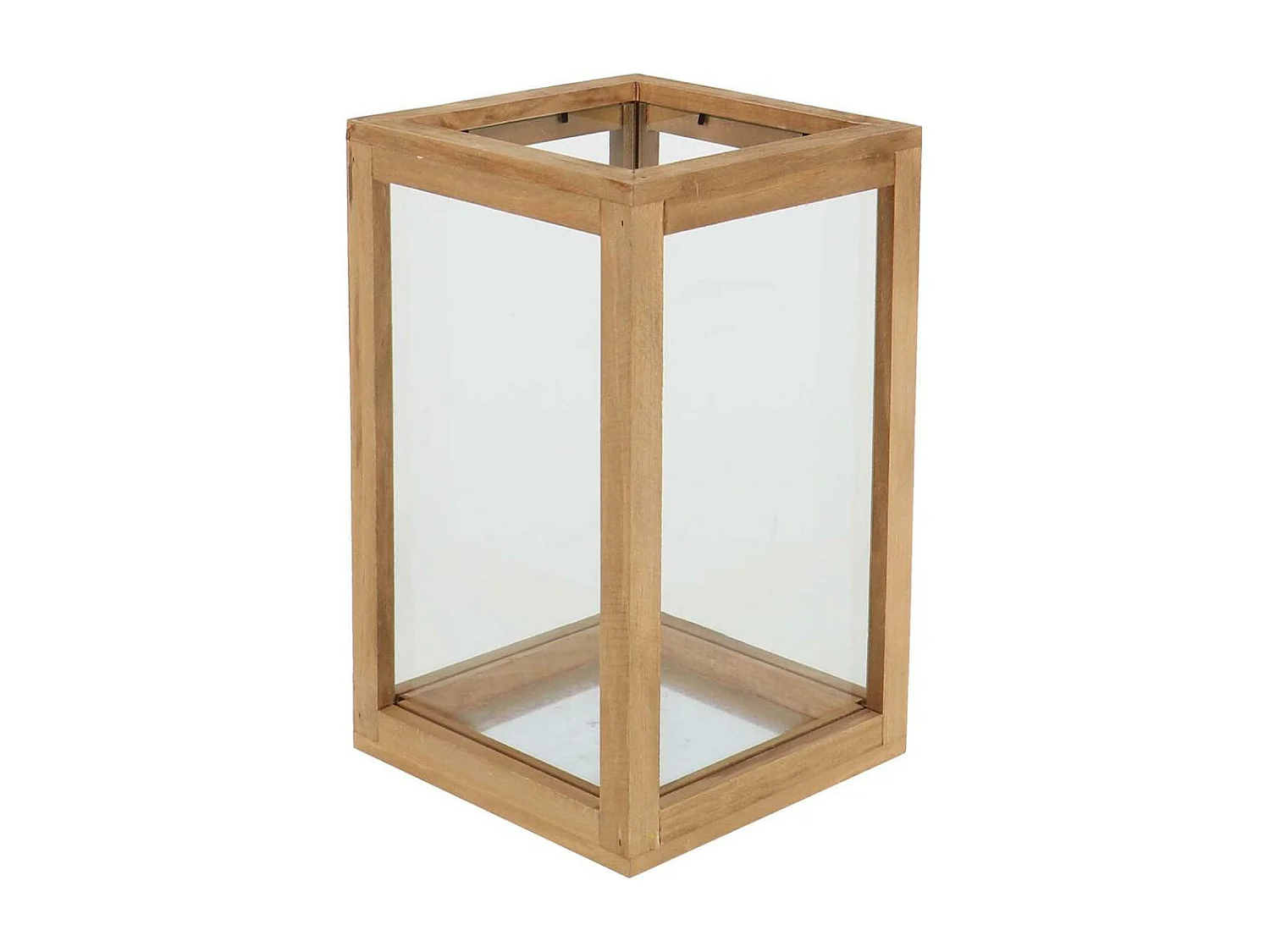 Lanternes en bois et verre (Lot de 4)