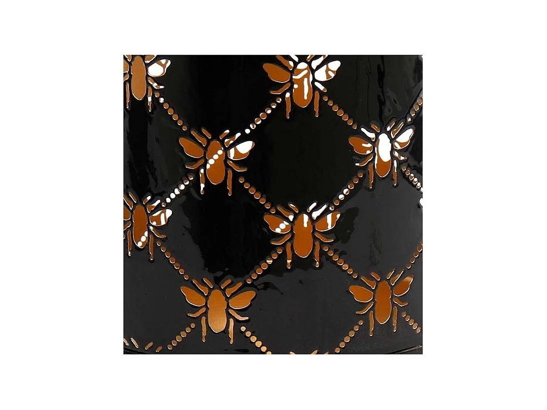 Farol redondo de metal calado Bee 14 x 25 cm