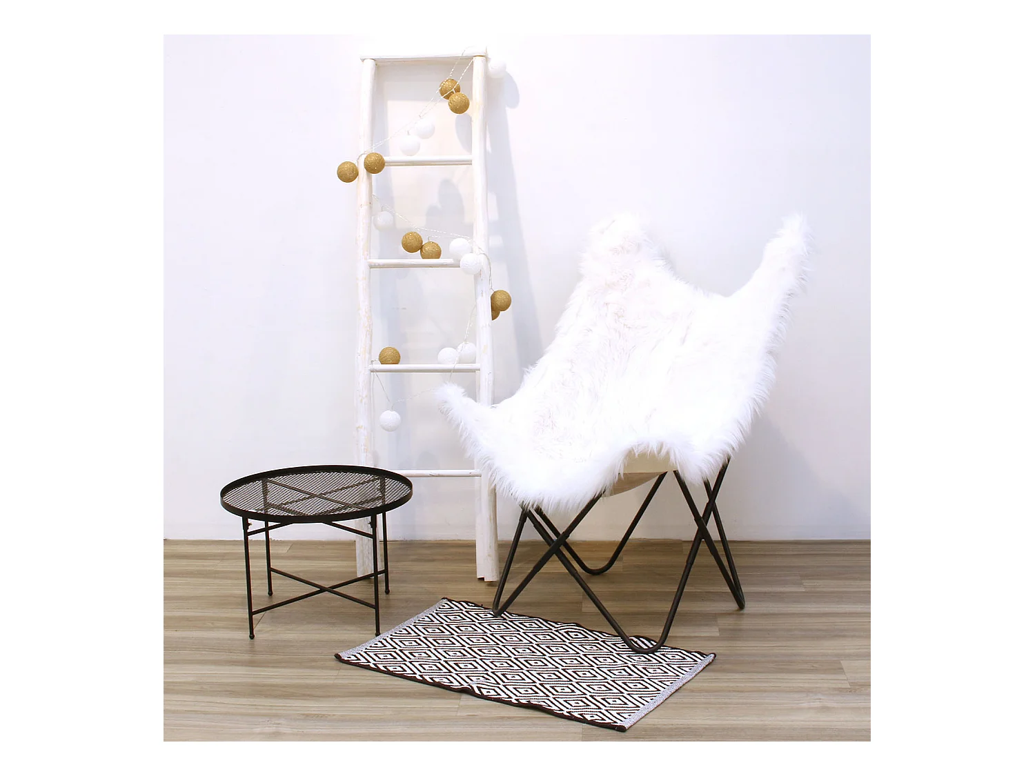 Guirlande Eucla Blanc, Beige, Or