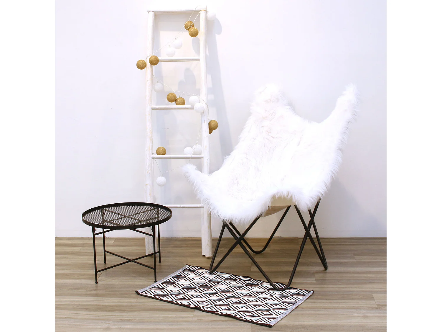 Guirlande Eucla Blanc, Beige, Or