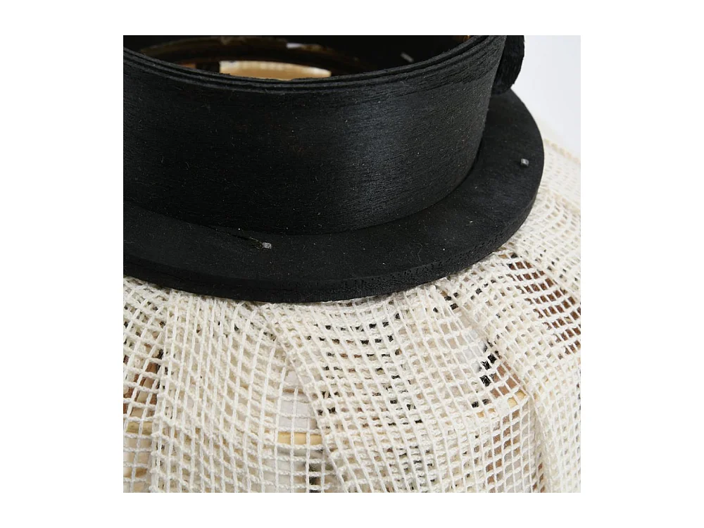 Lanterne ronde en bois et coton Rond