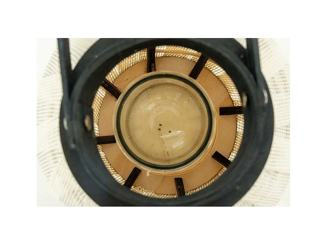 Lanterne ronde en bois et coton Rond