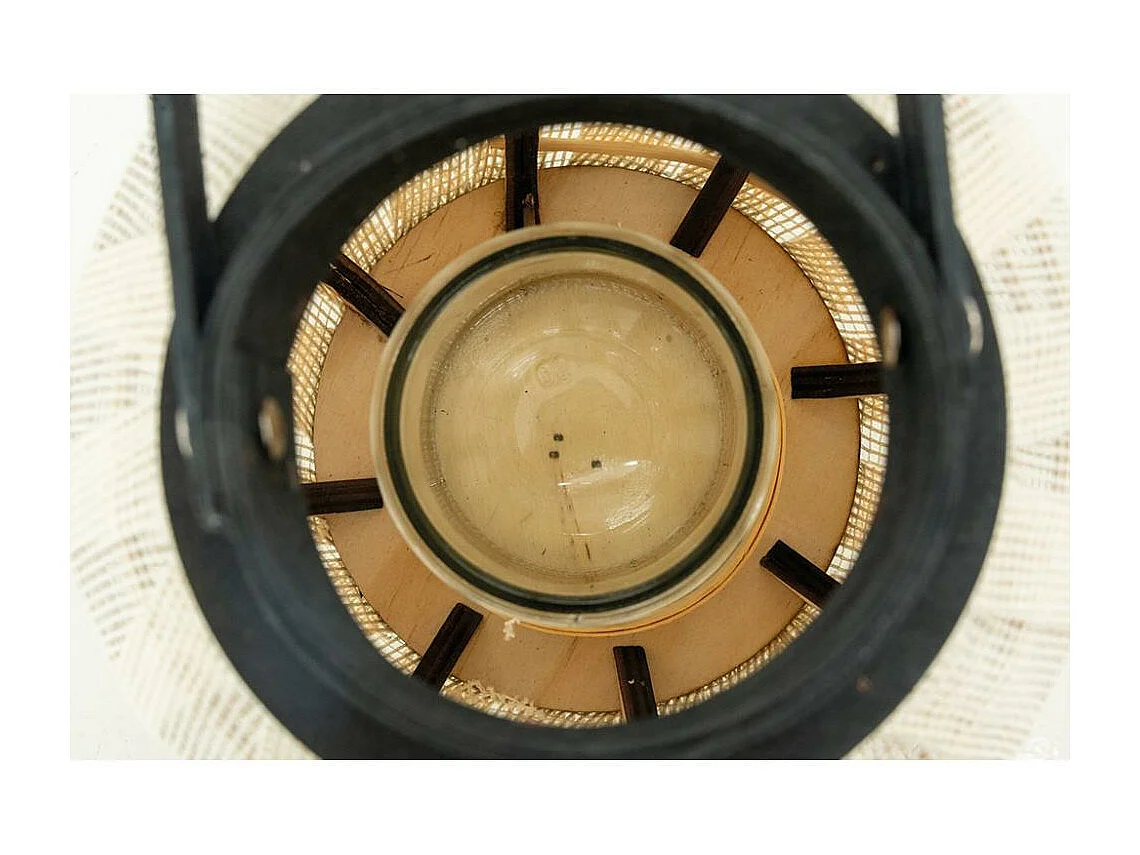 Lanterne ronde en bois et coton Rond