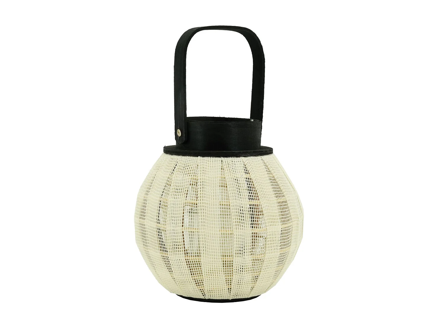 Lanterne ronde en bois et coton Rond