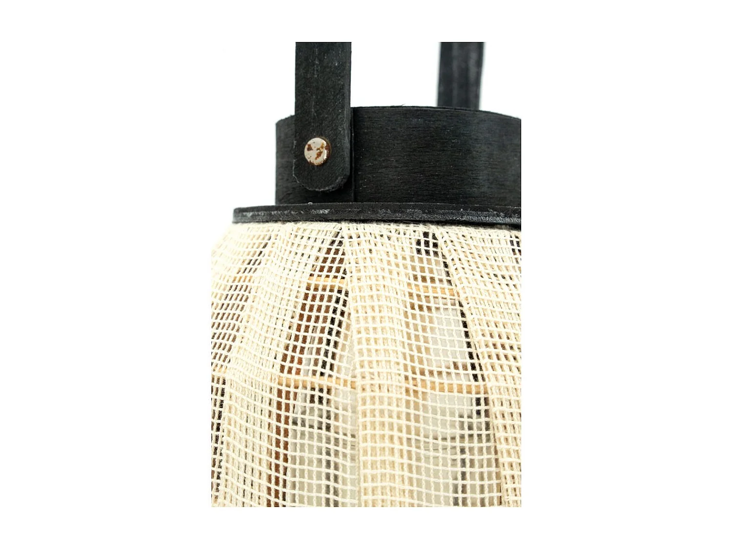 Lanterne ronde en bois et coton Rond