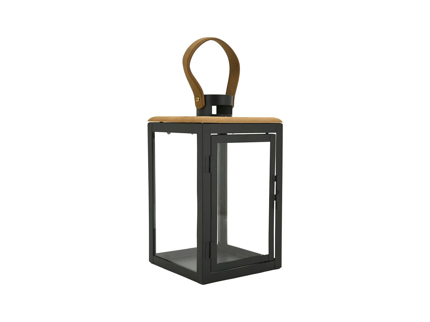 Lanternes en métal et bois (Lot de 2)