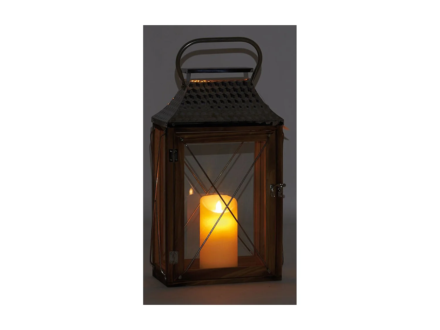 Lanterne en bois et métal Pharos